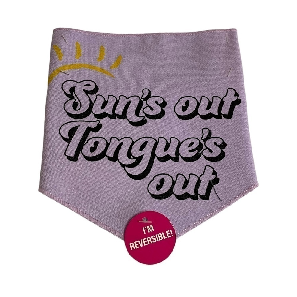 Dogs bandana purple tie dye reversible graphic